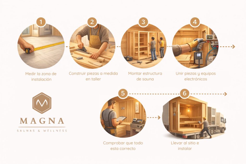 como construir una sauna